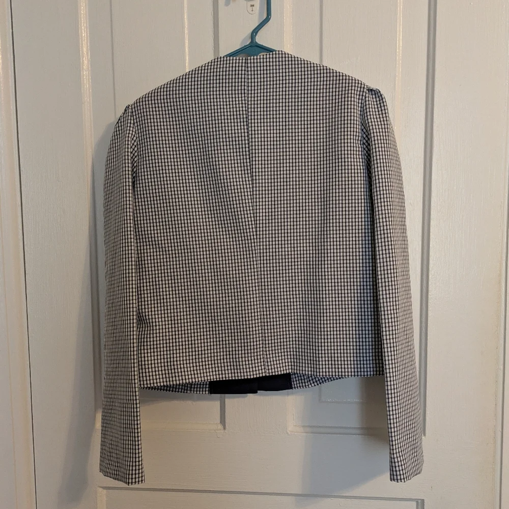 Vintage Jerry Leigh Cropped Button Checkered Picnic Cottegecore Blazer